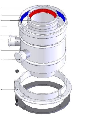 Concentric connector for the Cointra Supreme E-models 60/100 mm