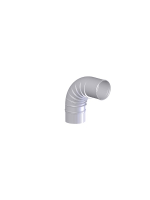 NEN 7203 Aluminum thin-walled flue gas outlet elbow 90 degrees; flanged;110 mm.