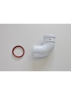 90 degrees elbow for 80 mm white flue pipe