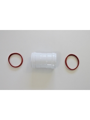 Connector for white flue pipe 80 mm