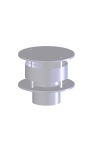 Trega cap blanc 90 mm roof gland for TTulpe Indoor B-6 | Propanegaswaterheaters.com