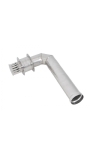 Stainless steel evacuation set with wall bushing 130 mm connection, fits the TTulpe Indoor B-14 THEFLU005 | Propanegaswaterheaters.com